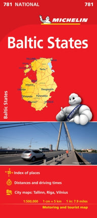 Baltic States - Michelin National Map 781: Map