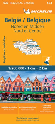 Belgium North & Central - Michelin Regional Map 533: Map