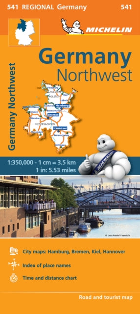 Germany Northwest - Michelin Regional Map 541: Map