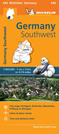 Germany Southwest - Michelin Regional Map 545: Map