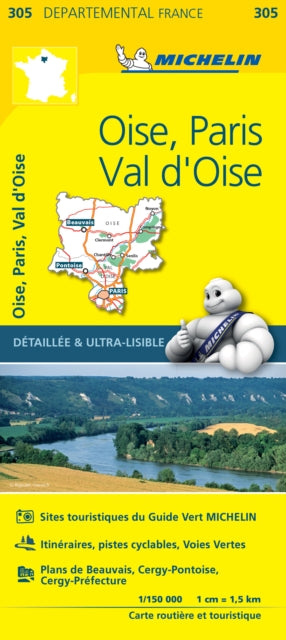 Oise, Paris, Val-d'Oise - Michelin Local Map 305: Map