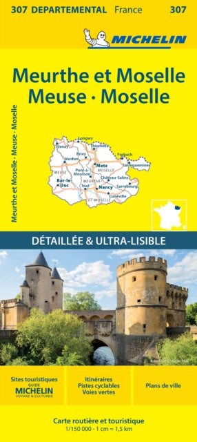 Meurthe et Moselle Meuse Moselle  Michelin Local Map 307