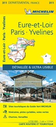 Eure-et-Loir, Paris, Yvelines - Michelin Local Map 311