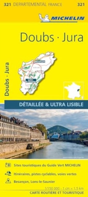 Doubs, Jura - Michelin Local Map 321: Map