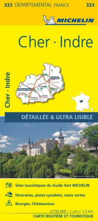 Cher, Indre - Michelin Local Map 323