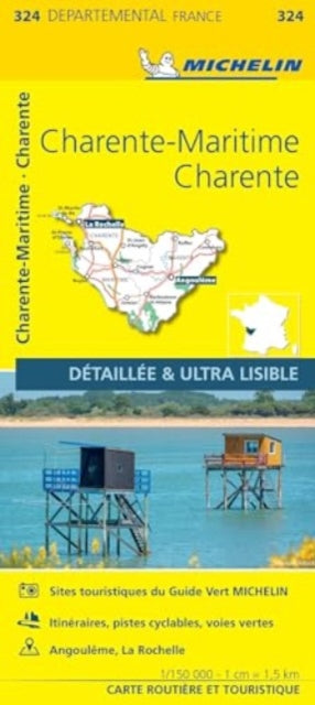 Charente  Charente-Maritime - Michelin Local Map 324: Map