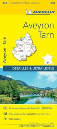 Aveyron, Tarn - Michelin Local Map 338: Map