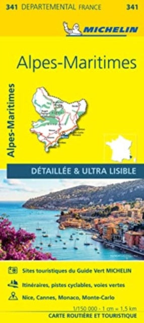 Alpes-Maritimes - Michelin Local Map 341