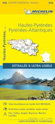 Hautes-Pyrenees  Pyrenees-Atlantiques - Michelin Local Map 342: Map