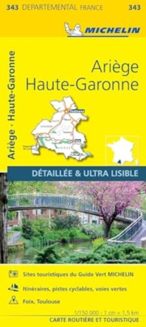 Ariege, Haute-Garonne - Michelin Local Map 343: Map