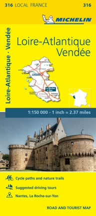 Loire-Atlantique, Vendee - Michelin Local Map 316: Map