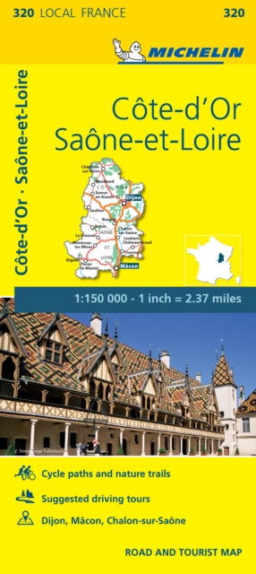 Cote-d'Or, Saone-et-Loire - Michelin Local Map 320: Map