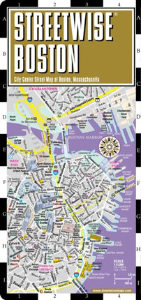 Streetwise Boston Map - Laminated City Center