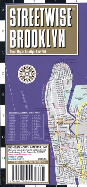 Streetwise Brooklyn Map - Laminated City Center Street Map of Brooklyn, New York: City Plans