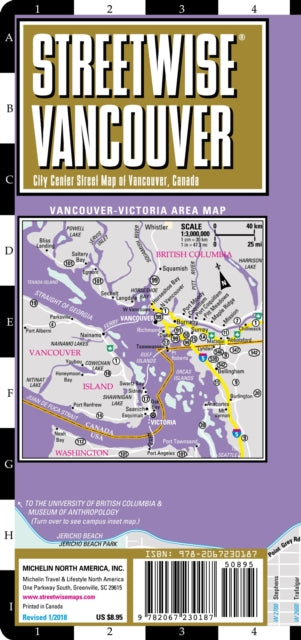 Streetwise Vancouver Map - Laminated City Center Street Map of Vancouver, Canada: City Plans