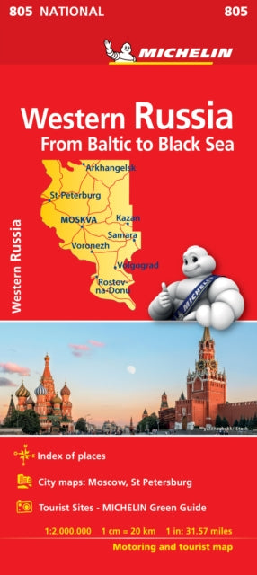 Western Russia - Michelin National Map 805: Map