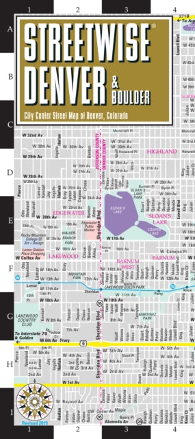 Streetwise Map Denver - Laminated City Center Street Map of Denver: City Plans