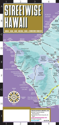 Streetwise Map Hawaii - Laminated City Center Street Map of Hawaii: City Plans