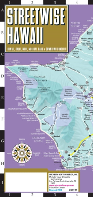 Streetwise Map Hawaii - Laminated City Center Street Map of Hawaii: City Plans