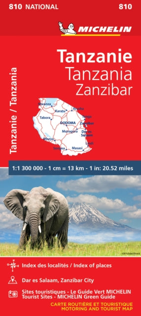 Tanzania & Zanzibar - Michelin National Map 810: Map