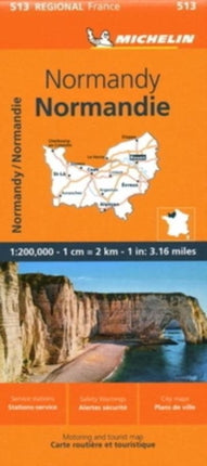 Normandy - Michelin Regional Map 513