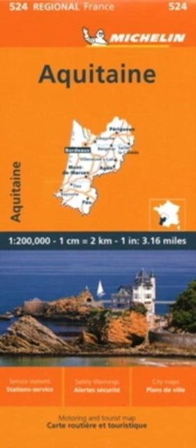 Aquitaine - Michelin Regional Map 524