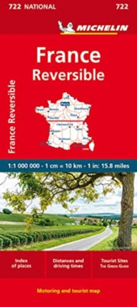 France - reversible - Michelin National Map 722