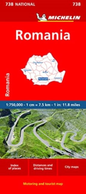 Romania - Michelin National Map 738