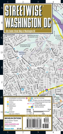 Streetwise Washington DC Map - Laminated City Center Street Map of Washington, DC: City Plans