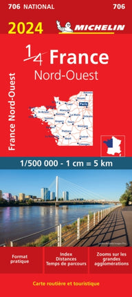 Northwestern France 2024 - Michelin National Map 706: Map