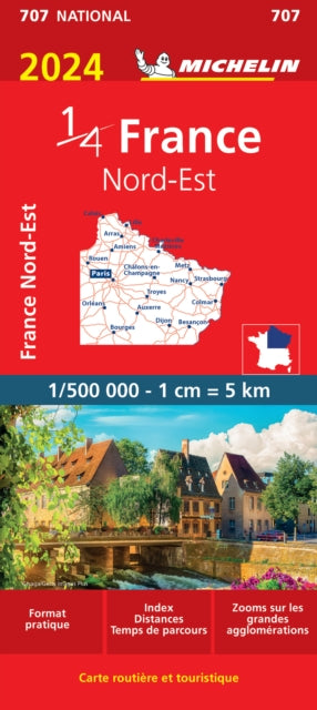 Northeastern France 2024 - Michelin National Map 707: Map