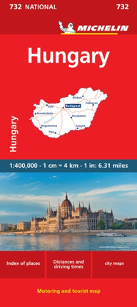 Hungary - Michelin National Map 732: Map