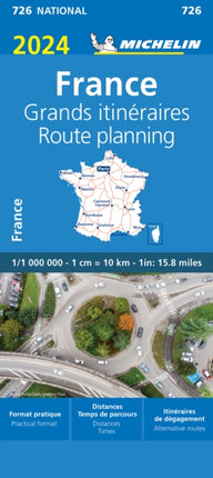 France Route Planning 2024 - Michelin National Map 726: Map