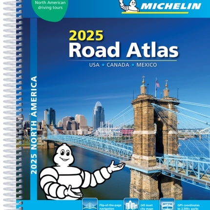 USA Canada Mexico  2025 Road Atlas A4Spiral