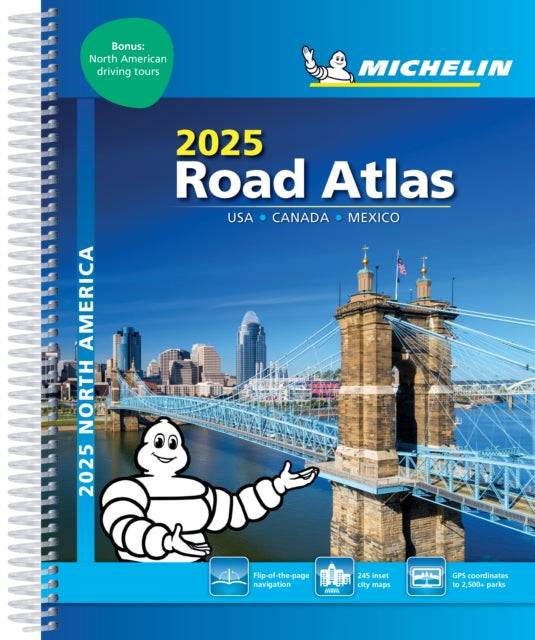 USA Canada Mexico  2025 Road Atlas A4Spiral