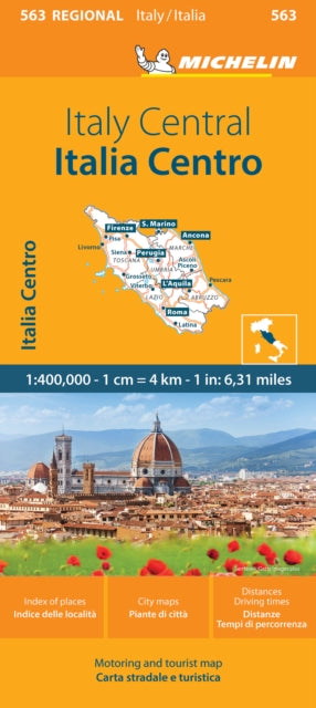 Italy Centre  Michelin Regional Map 563