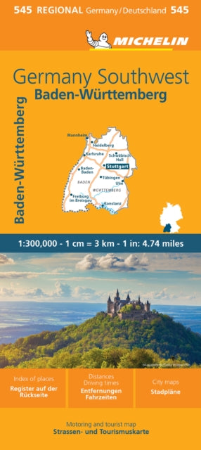 Germany Southwest  Michelin Regional Map 545