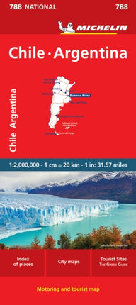 Chile Argentina  Michelin National Map 788