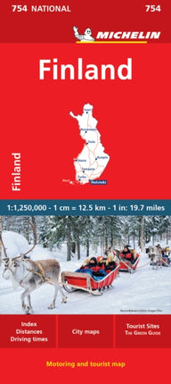 Finland  Michelin National Map 754