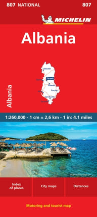 Albania  Michelin National Map 807