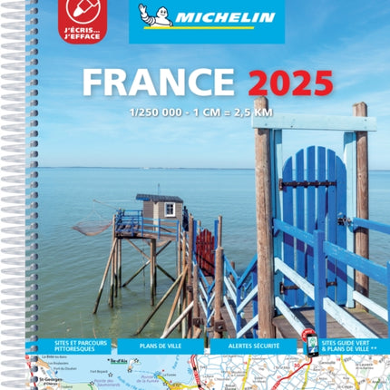 France 2025  Tourist  Motoring Atlas Laminated