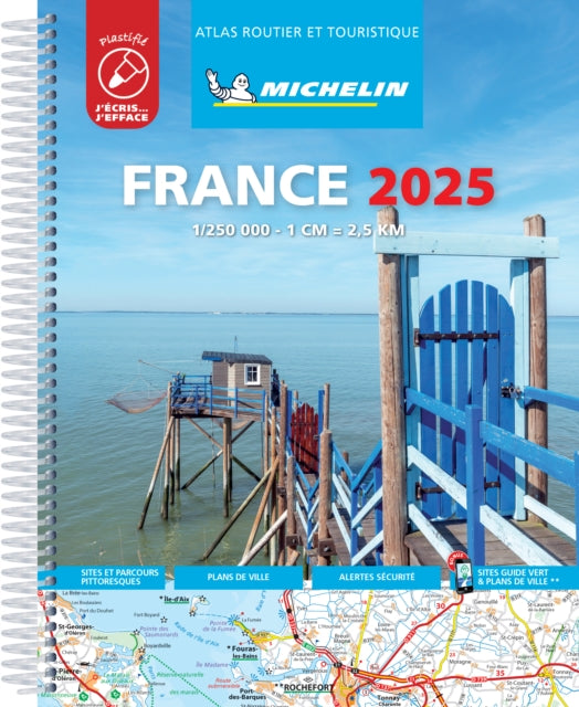 France 2025  Tourist  Motoring Atlas Laminated