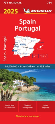 Spain  Portugal 2025  Michelin National Map 734