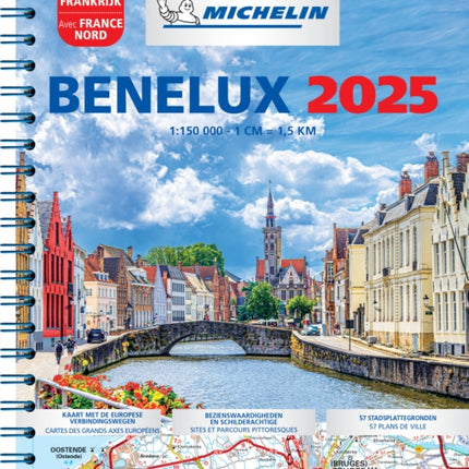 Benelux 2025  Tourist and Motoring Atlas A4Spiral