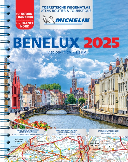 Benelux 2025  Tourist and Motoring Atlas A4Spiral