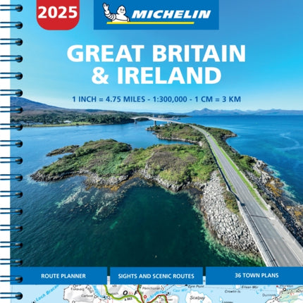 Great Britain  Ireland 2025  Mains Roads Atlas A4Spiral