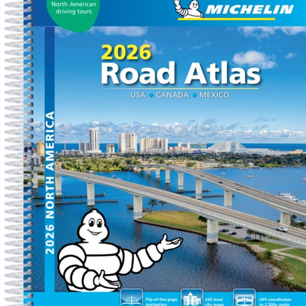 USA Canada Mexico  2026 Road Atlas A4Spiral