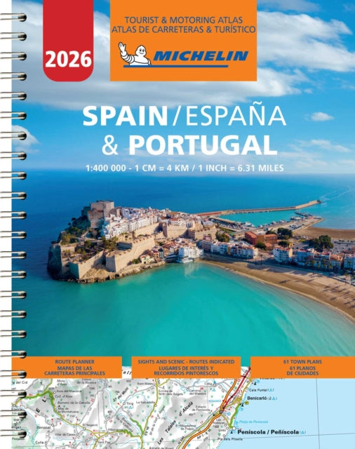 Spain  Portugal 2026  Tourist and Motoring Atlas A4Spiral