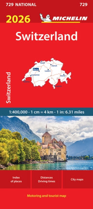 Switzerland 2026  Michelin National Map 729