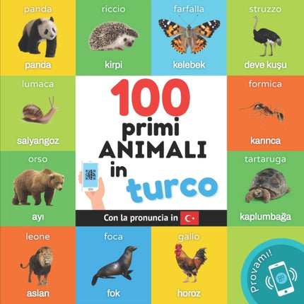 I primi 100 animali in turco: Libro illustrato